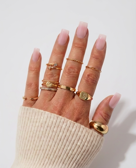 Baby Blush - Pale Pink Short Square Press-On Nails | Iconic.Press