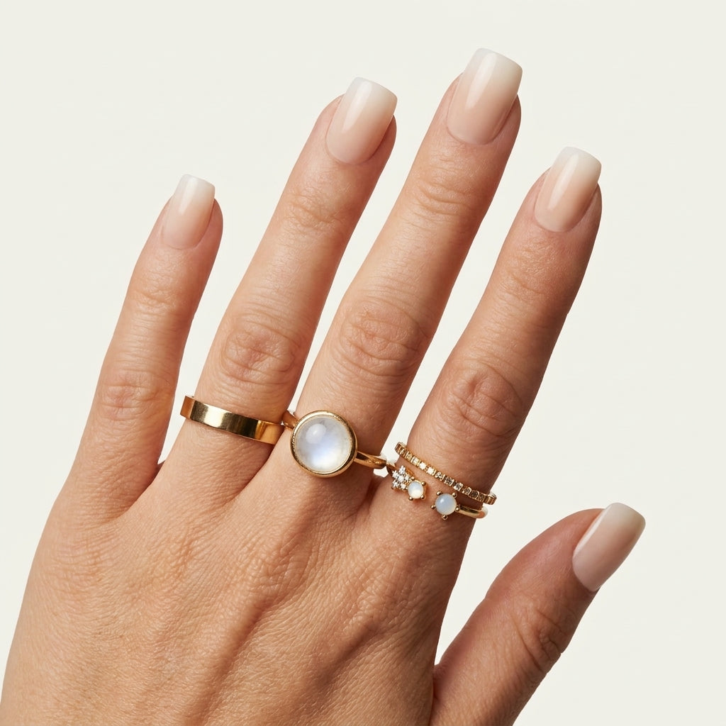 Bare Beauty - Ombre French Square Short Nails enhanced 2