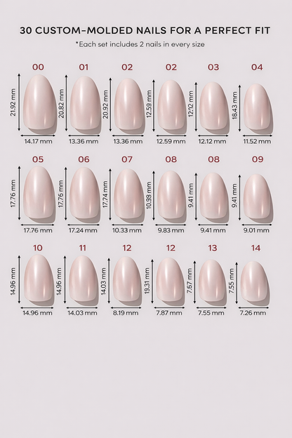 Barely There - Nude Short Oval Press-On Nails | Iconic.Press