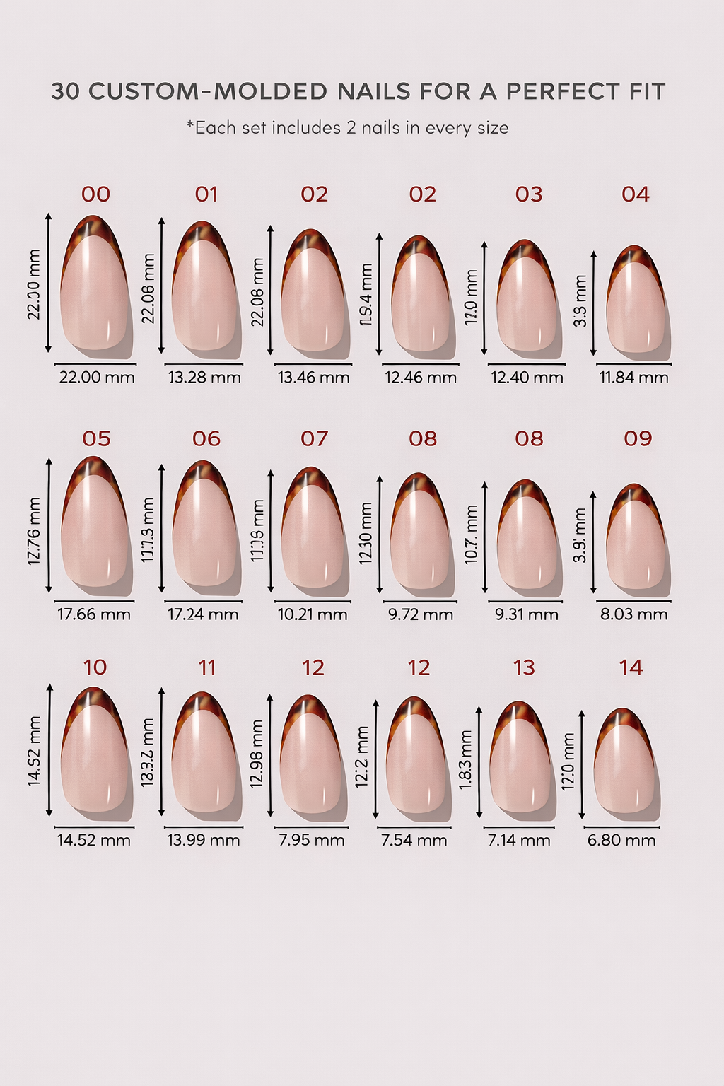 Vixen - Leopard Print French Almond Nails