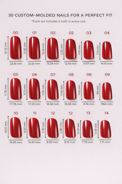 Ruby - Glassy Red Cat Eye Press-On Nails | Iconic.Press