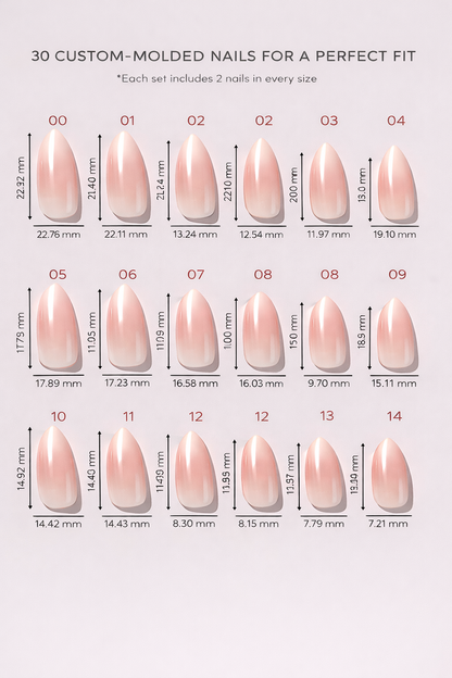 Elan Ombre - French Ombre Almond Press-On Nails | Iconic.Press