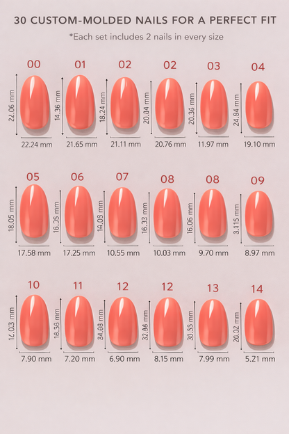 Coral Kiss - Short Oval Coral Press-On Nails | Iconic.Press