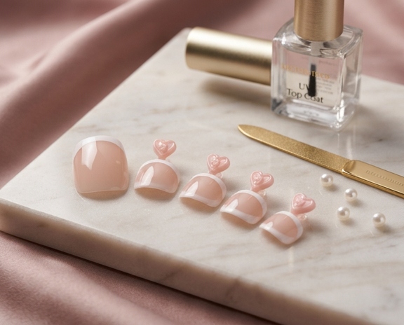 Timeless Duo - Matching French Mani & Pedi Press-On Nails | Iconic.Press