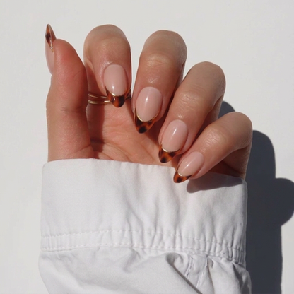 Vixen - Leopard Almond French Press-On Nails | Iconic.Press