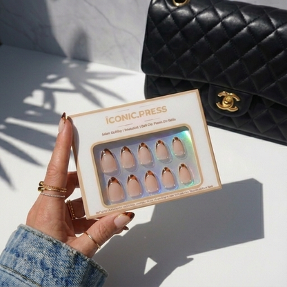 Vixen - Leopard Almond French Press-On Nails | Iconic.Press