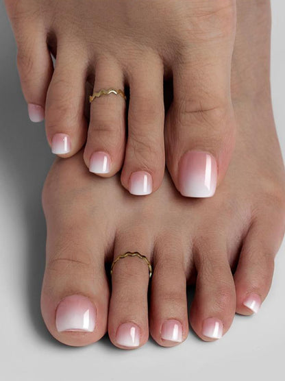 Luxe Almond Ombre - Matching Mani & Pedi Press-On Nails | Iconic.Press