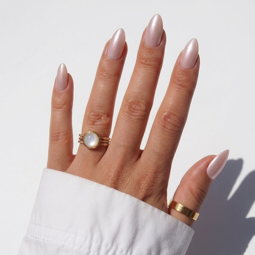Lilac Glaze Cat Eye Almond Press-On Nails | Iconic.Press
