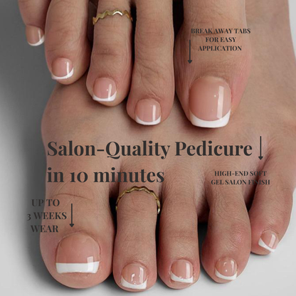 Classic Chic - Matching French Almond Mani & Pedi Press-On Nails | Iconic.Press