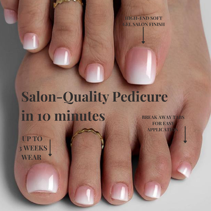 Luxe Almond Ombre - Matching Mani & Pedi Press-On Nails | Iconic.Press