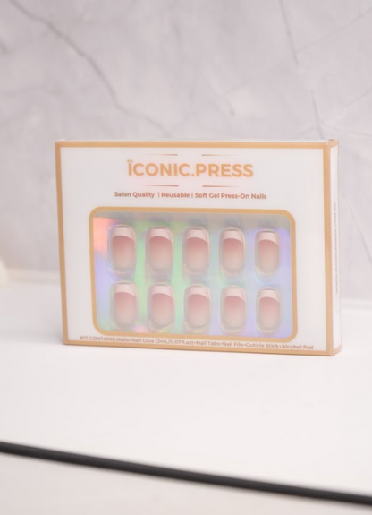 Timeless Duo - Matching French Mani & Pedi Press-On Nails | Iconic.Press
