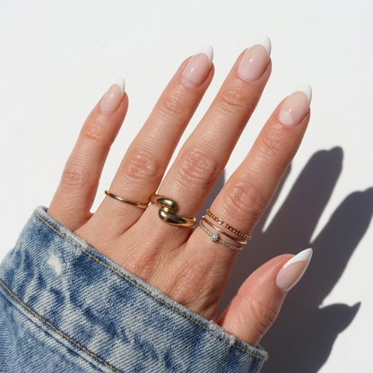Classic Chic - Matching French Almond Mani & Pedi Press-On Nails | Iconic.Press