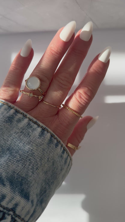 Snow Queen - White Almond Long Nails
